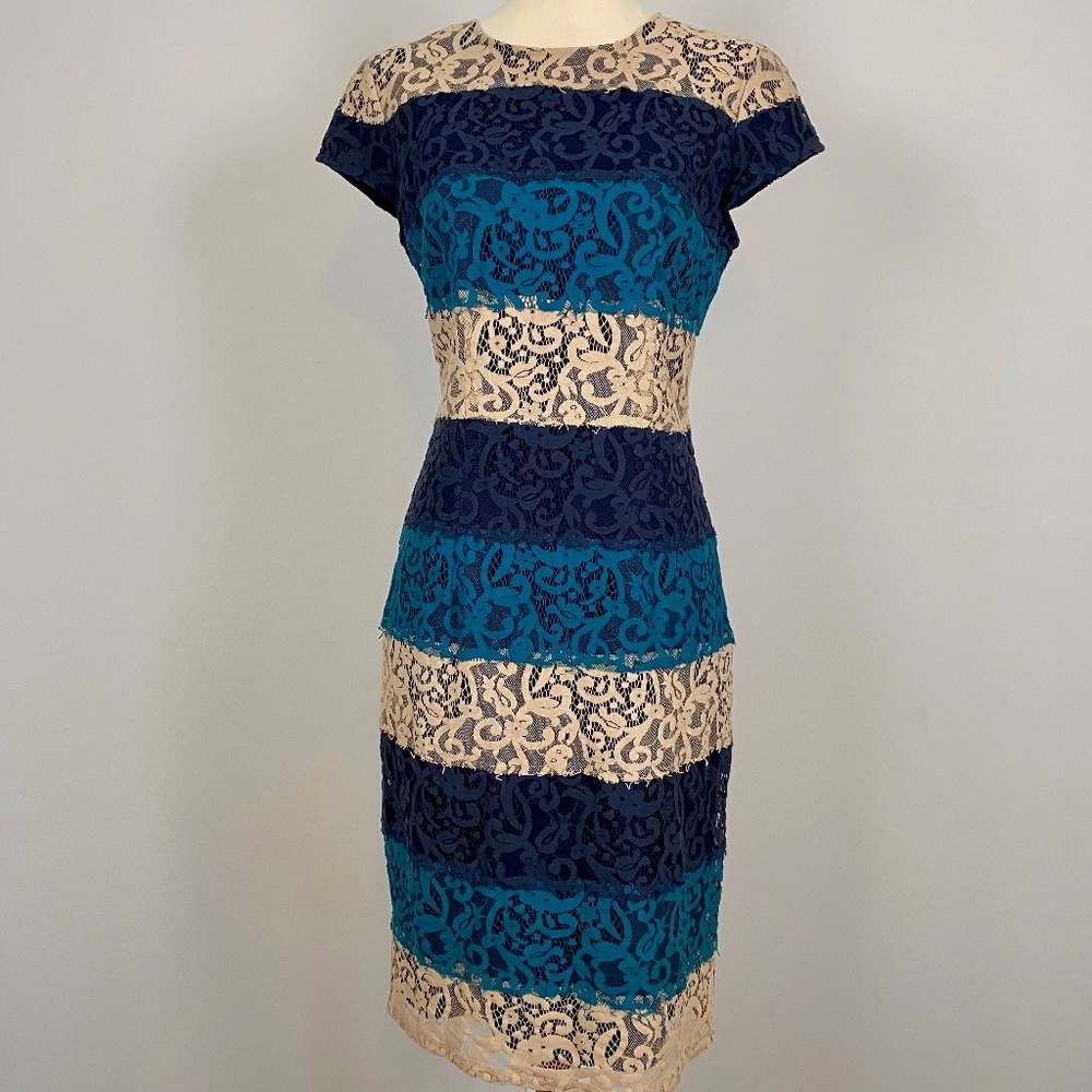 ANN TAYLOR Lace Layered Dress Size 4